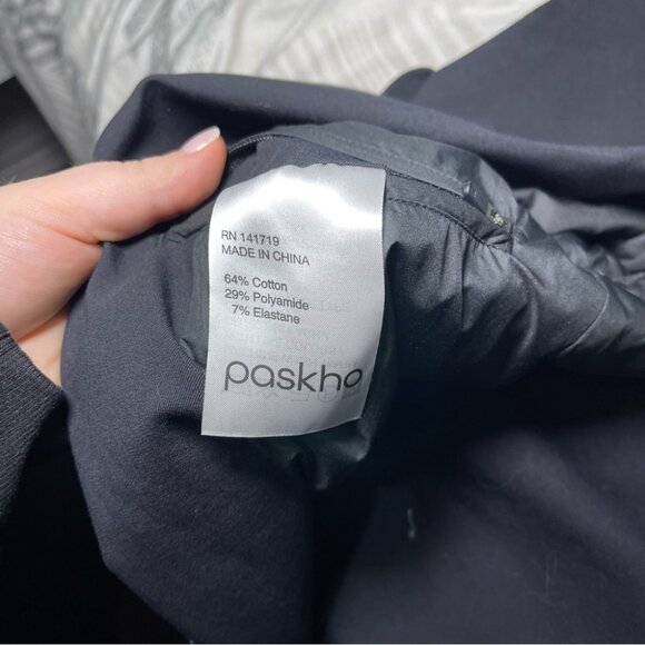 Paskho Men Black Tech Travel Stretch Blazer Jacket M Performance minimal Modern - Picture 8 of 11